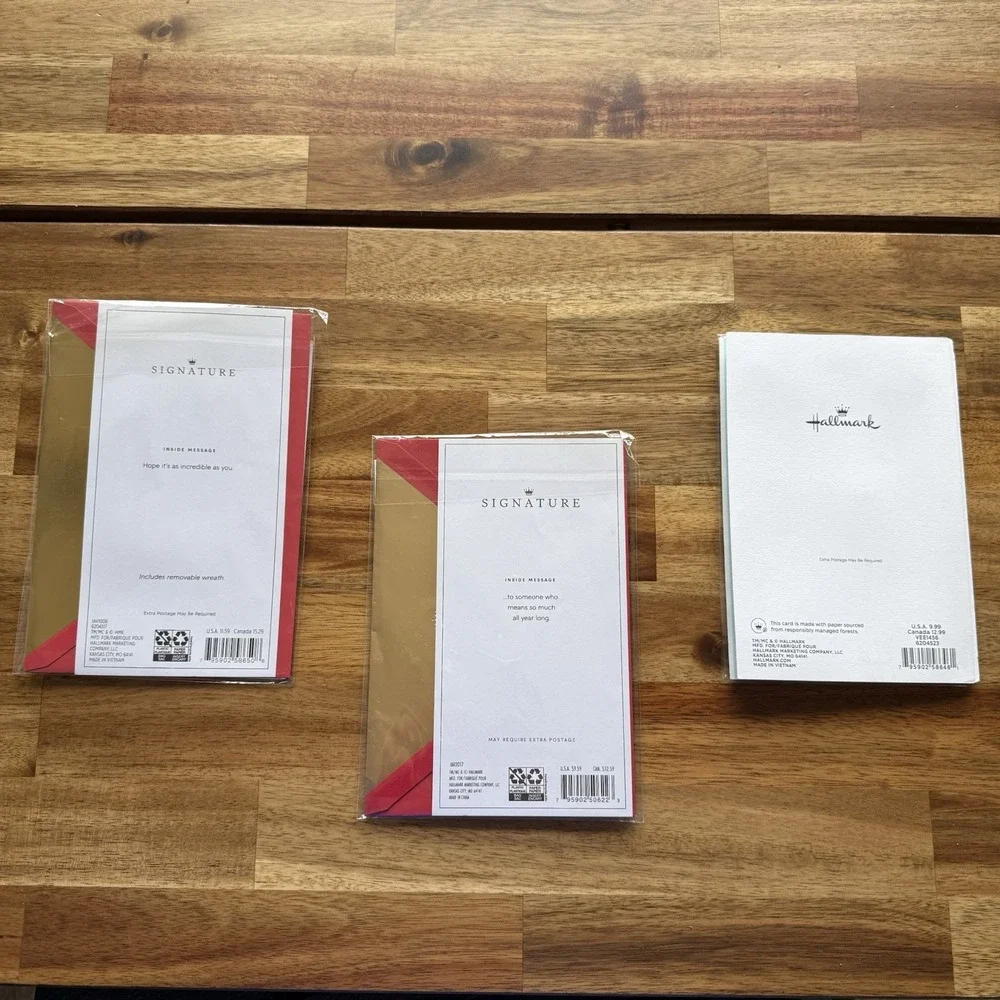 3 Hallmark Valentines Day Cards Happy Valentines Day NEW- SEE PHOTOS & READ